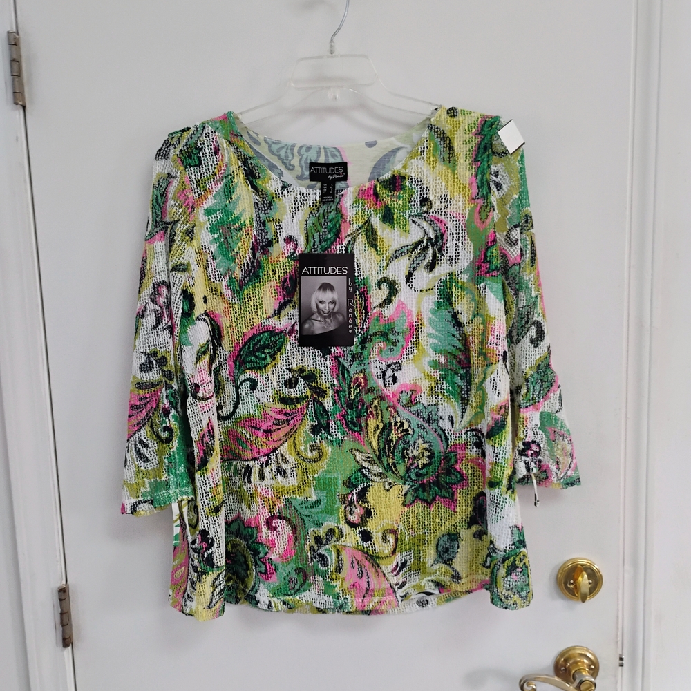 NWT Attitudes by Renee Women's Multicolor Top